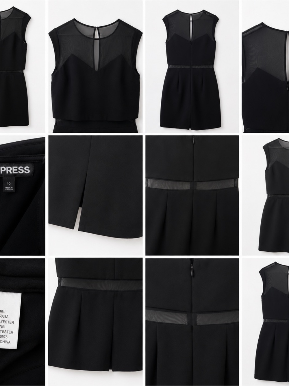 🖤 Express Black Mesh Overlay Sheath Dress | Size 10 🖤